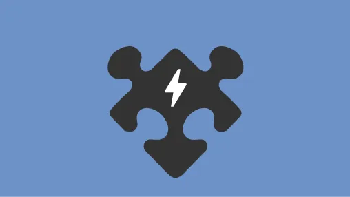 The Firefox extension icon (a fox-head/puzzle piece) with the AMP project’s lightning icon on its forehead.