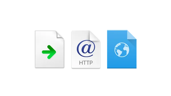 Windows (OpenWith), MacOS, and Linux’s (Breeze theme) icons for internet shortcut files.