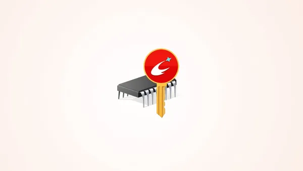 The Lenovo Companion app icon as the head of a security key in front of a computer chip.