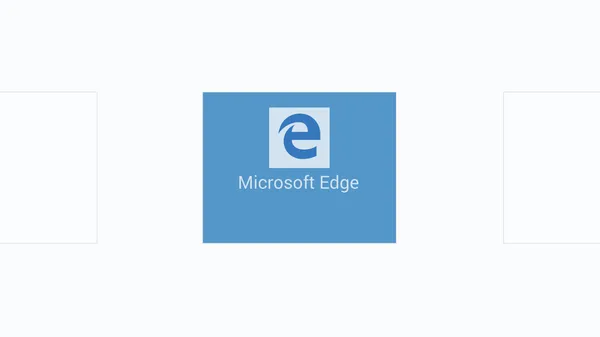 The Microsoft Edge logo shown as a favorites tile inside the browser.