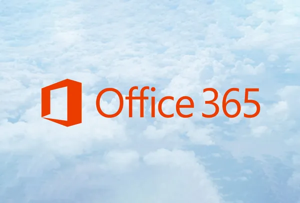 The Office 365 logo floating in the clouds.