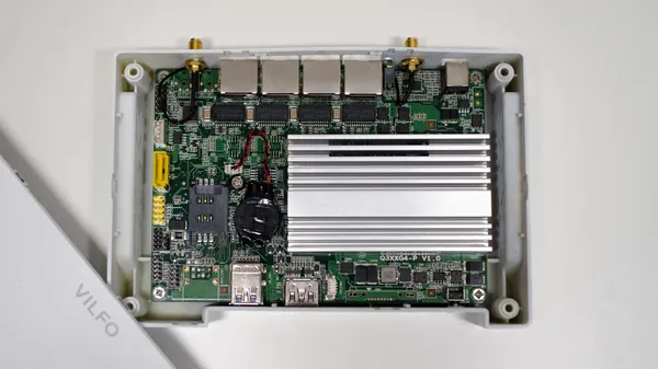 The internal mainboard and components of the Vilfo VPN router.
