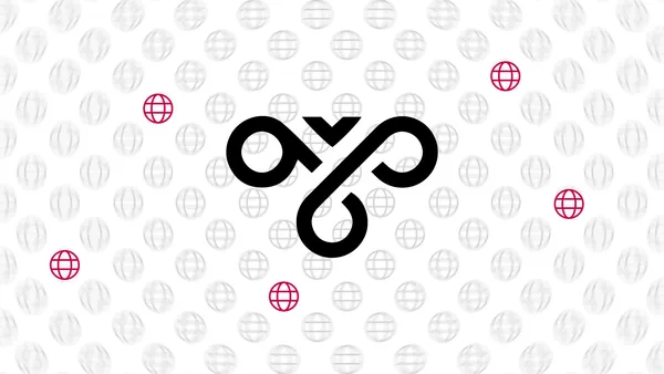 A tapestry of black globe icons with some standing out in red surrounding the VPN icon used by Windows.