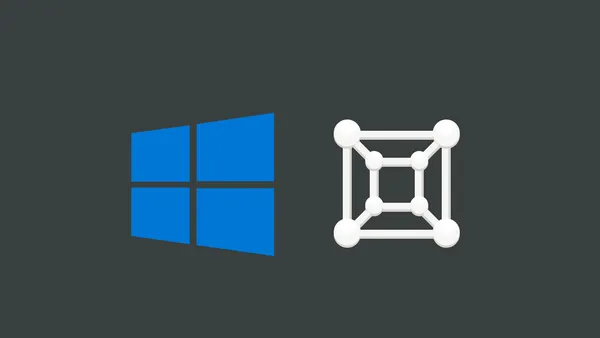 The Windows logo next to the GNOME Boxes logo.