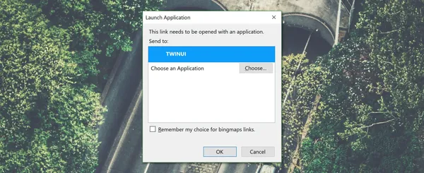 A dialog box prompting you to launch an application called TWINUI.