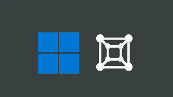 The Windows logo next to the GNOME Boxes logo.