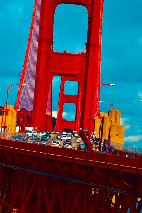 The Red Lady at Rush Hour.