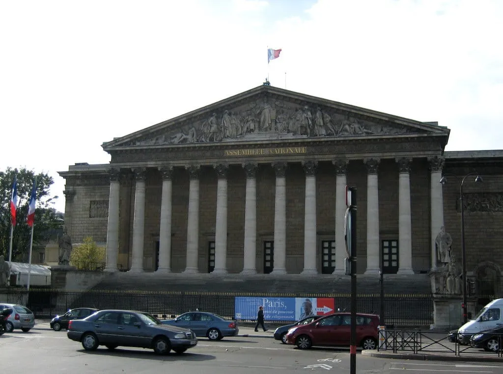 Palais Bourbon - home of the National Assembly (aka the lower legislative chamber of the French Parliament)