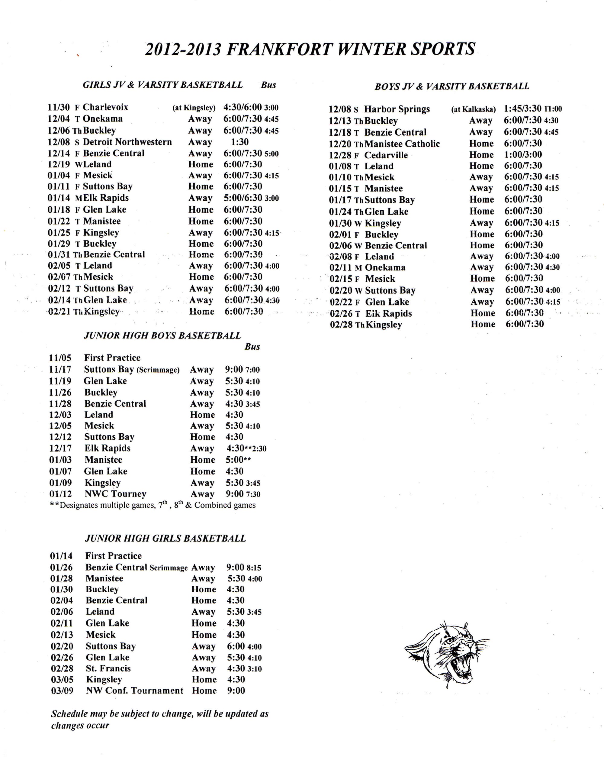 2012-13 Frankfort Winter Sports