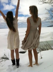 amy and lena in Dress