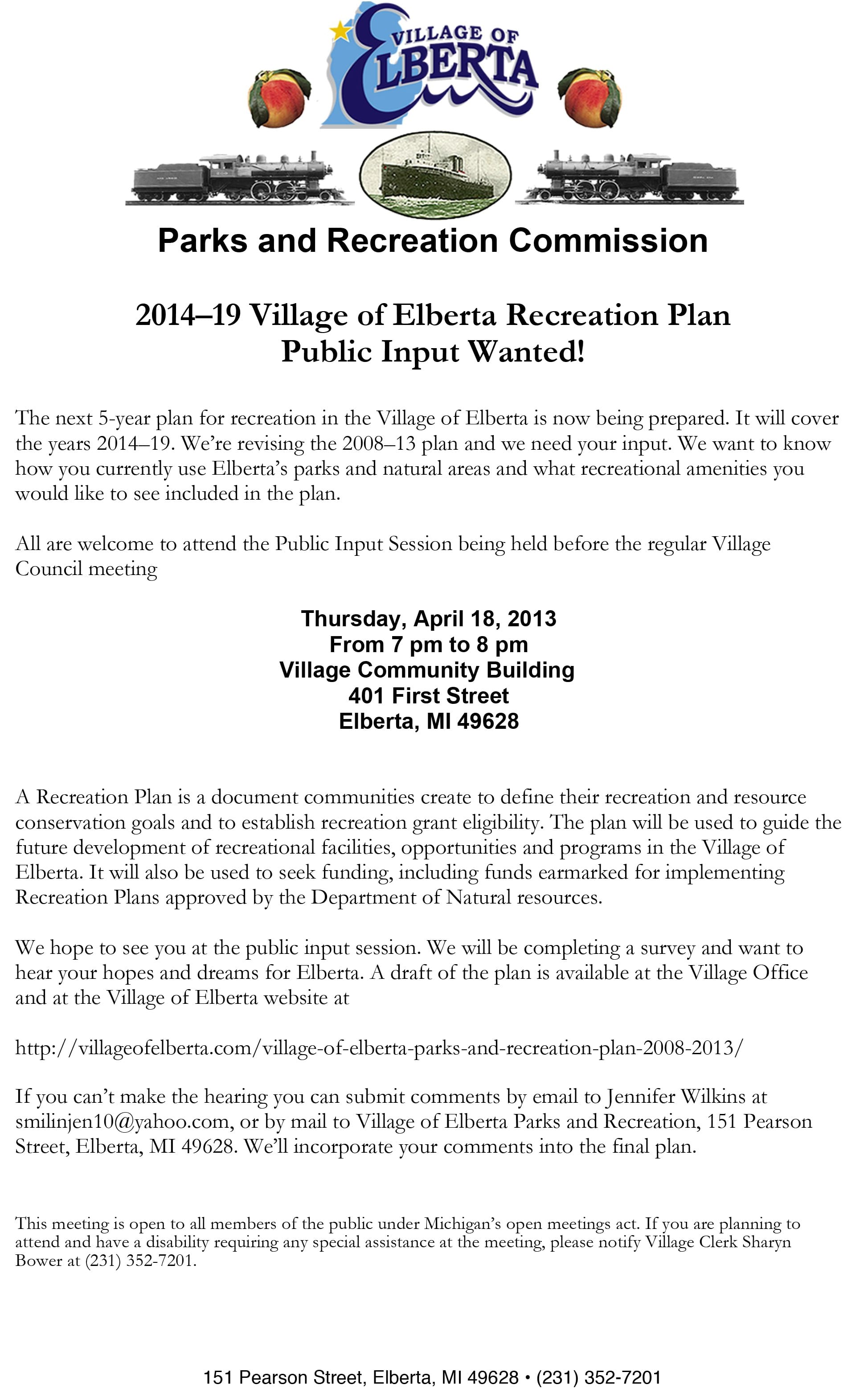 Microsoft Word - Recreation Plan Hearing notice.docx