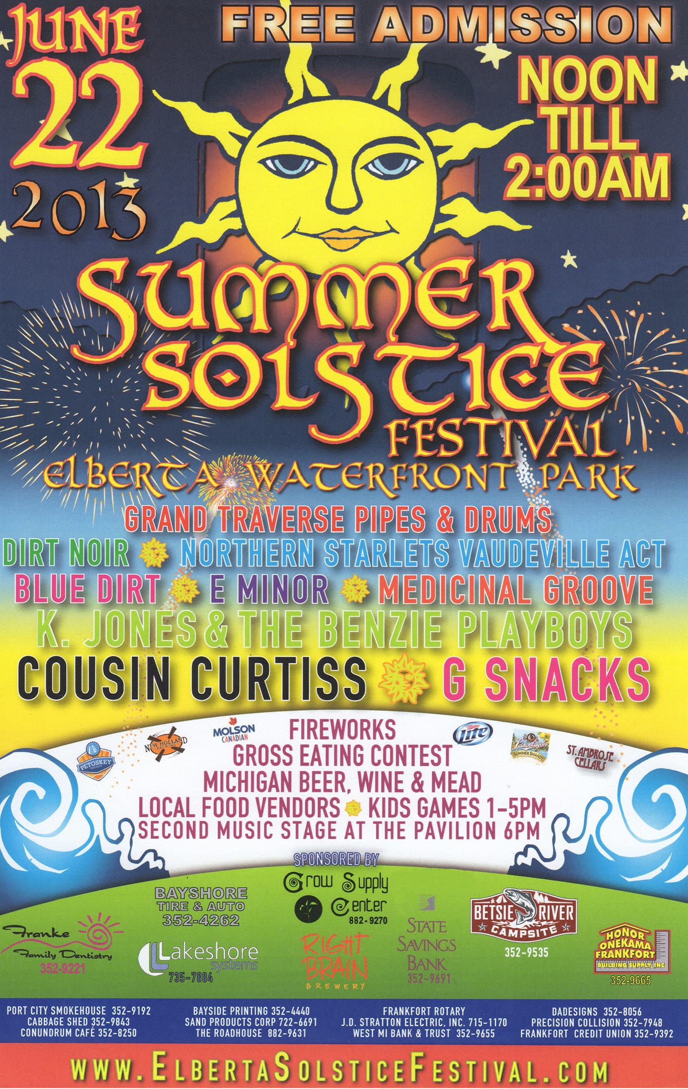 Elberta Solstice Festival 2013 Poster