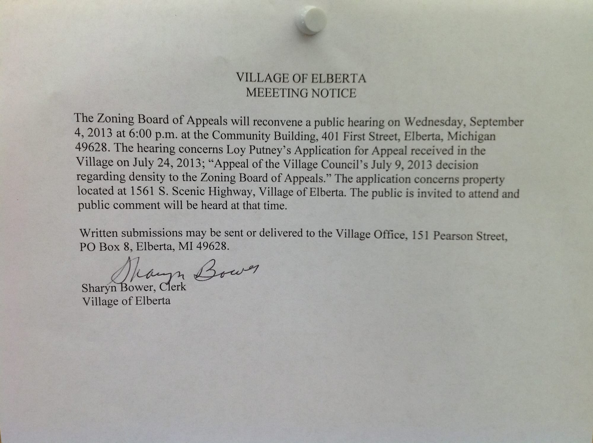 Continued Hearing on Putney Appeal