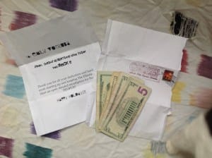 A bunch of money ($150!) sent anonymously to the Alert offices in time for the holidays. Photo by Emily Votruba