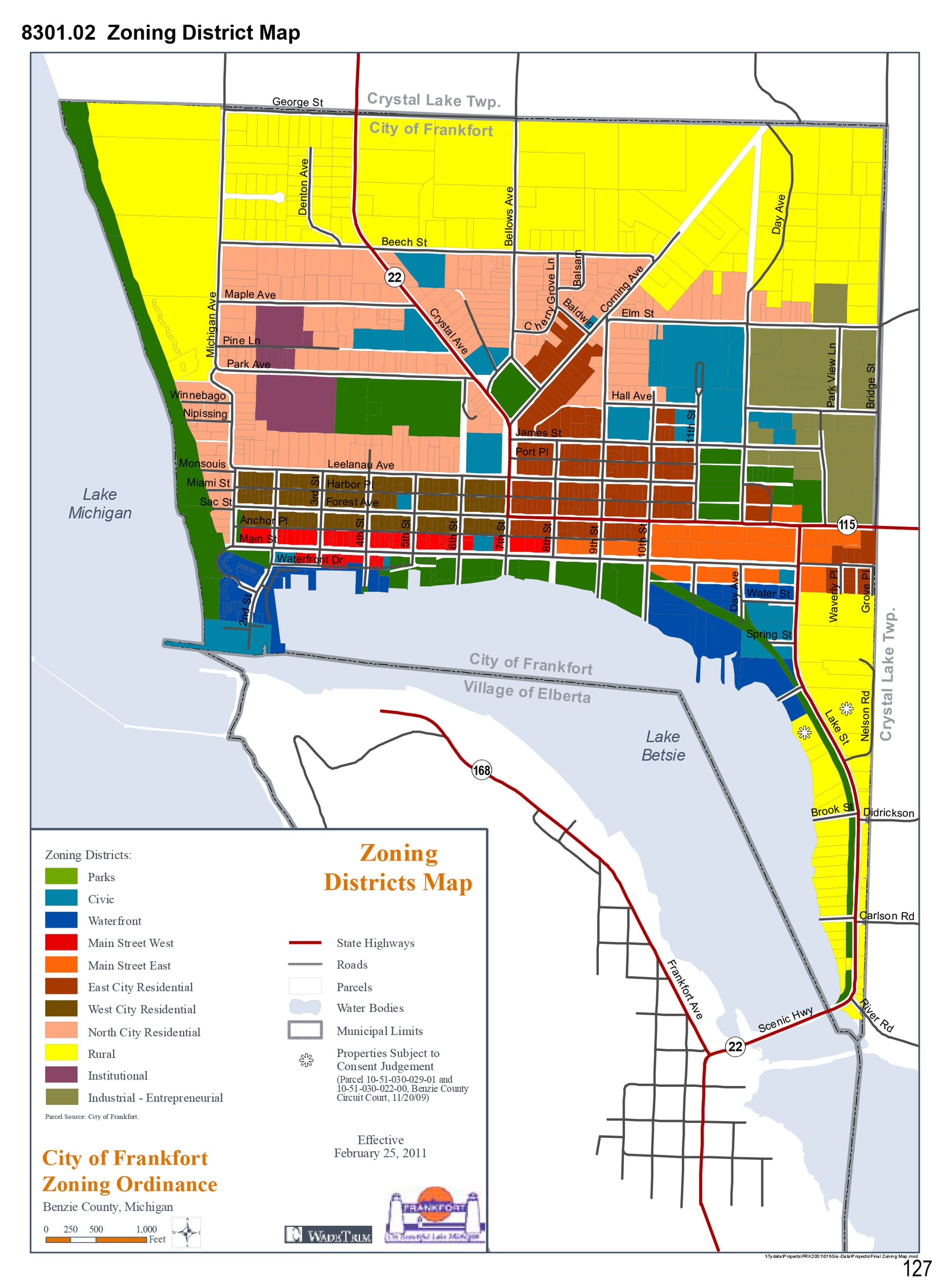 Frankfort Zoning District Map