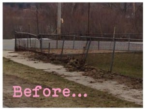Tot Park Fence before