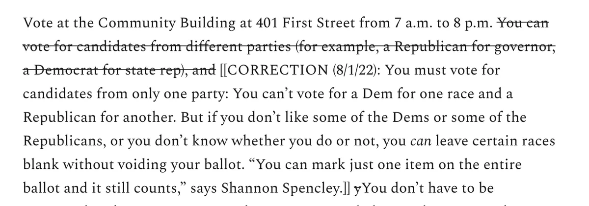 Correction