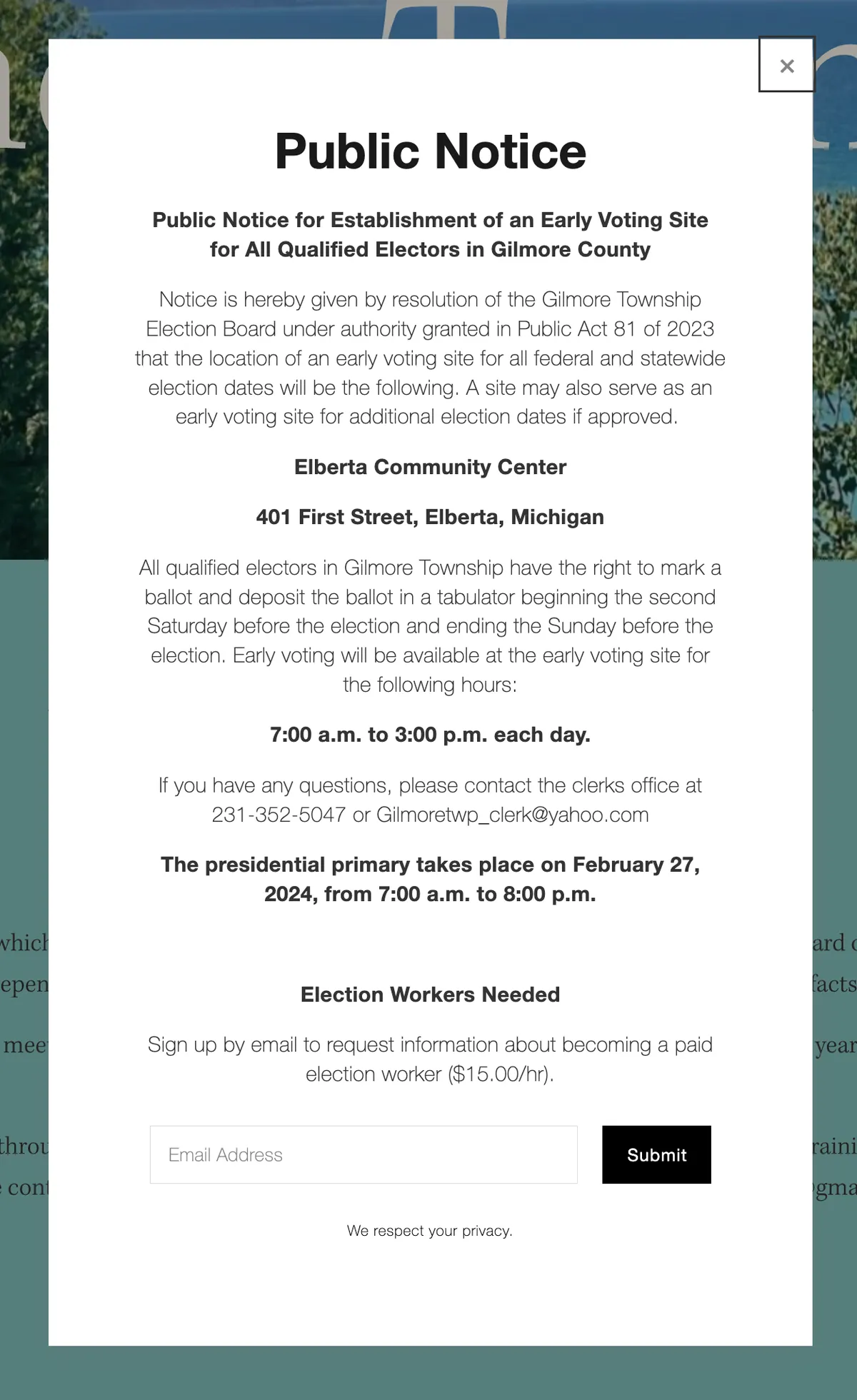 The Presidential Primary Is February 27