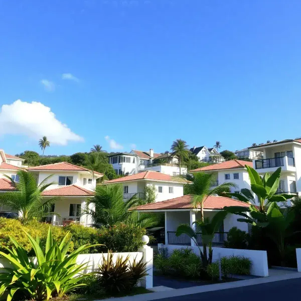 Un quartier vibrant de Sainte-Marie à La Réunion.