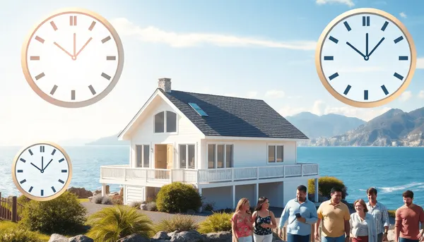 Maison de vacances lumineuse dans un cadre pittoresque avec des horloges qui se chevauchent et des personne...
