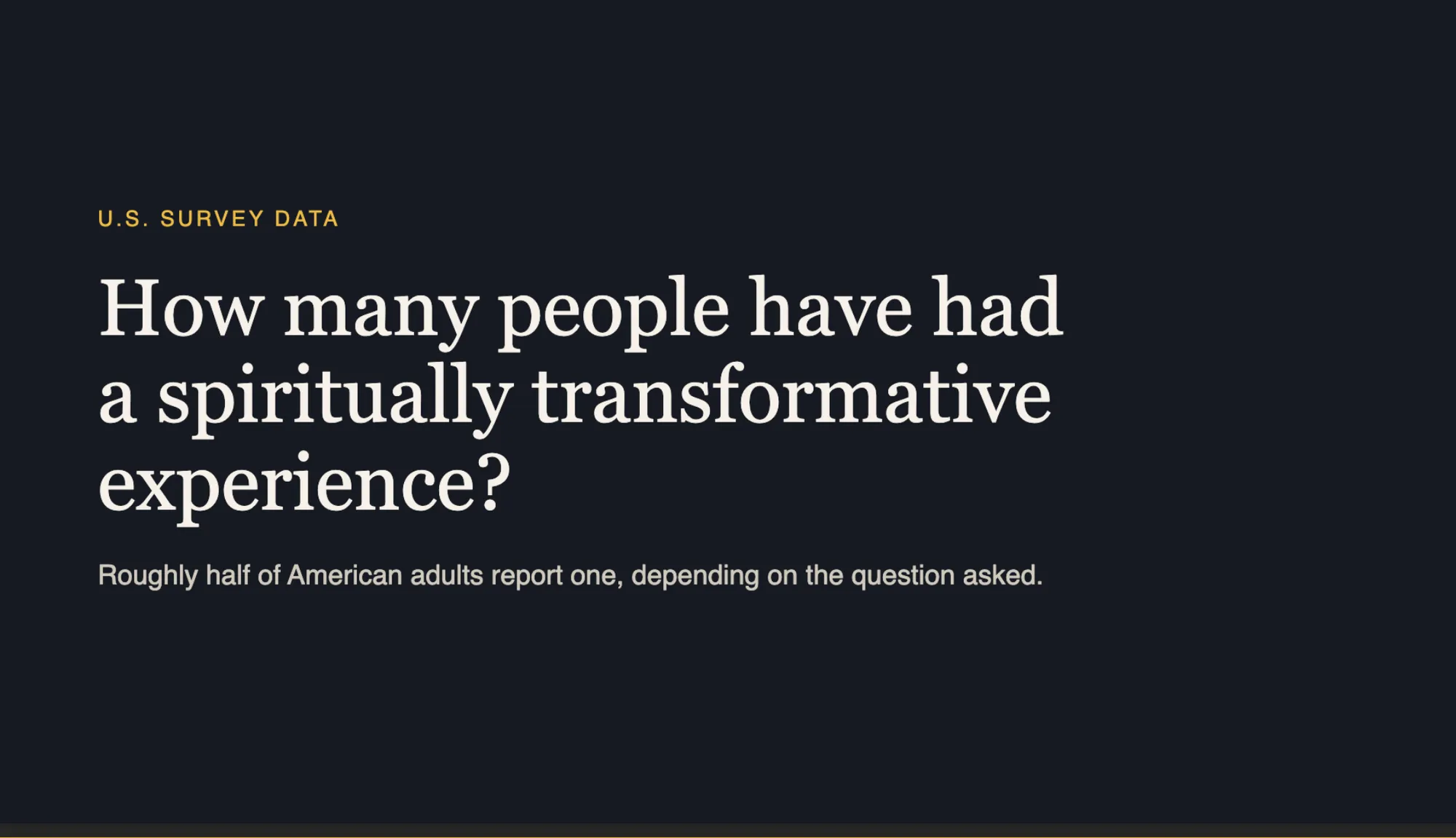 Have You Had a Spiritually Significant Experience?