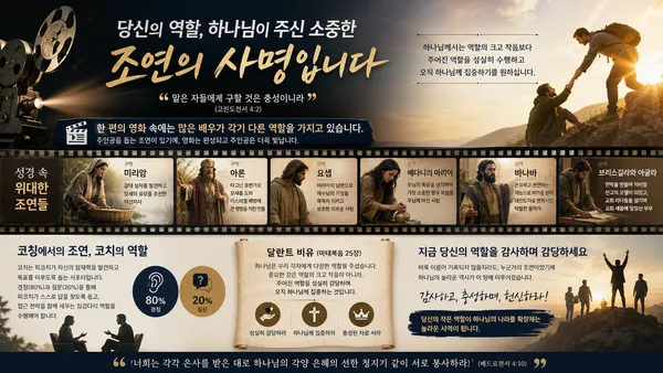 당신을 조연으로 부르셨다
