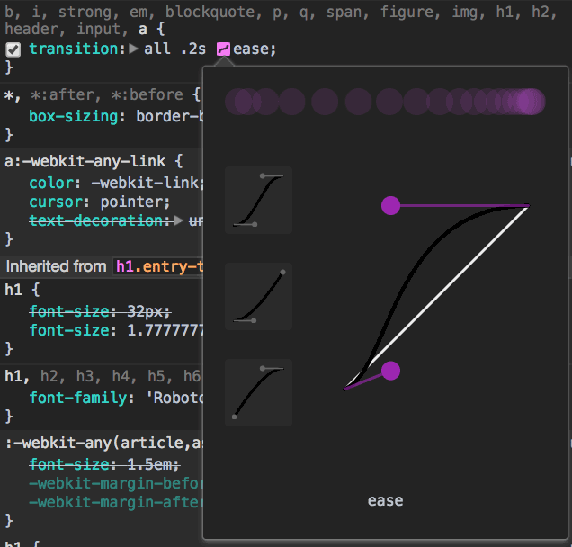 chrome animasyon tipi degiştirmek