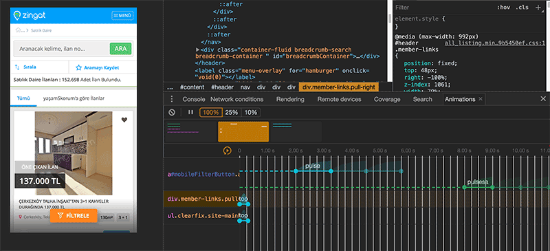 chrome devtools amination