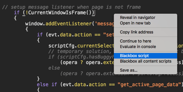 hata ayıklama dışında tut