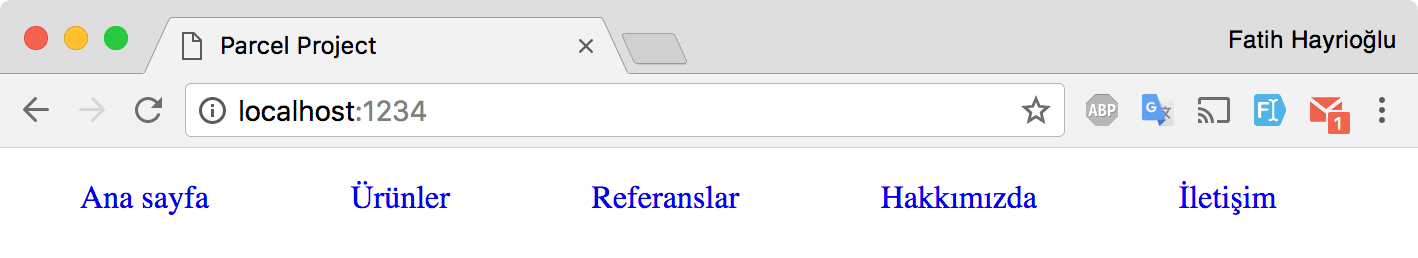 parceljs sass eklemek