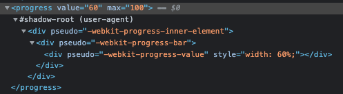 Show user agent shadow DOM