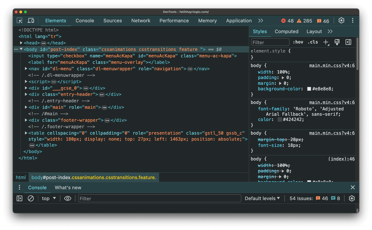 Tarayıcı geliştirici araçlarında yakınlaştırma ve uzaklaştırma yapmak