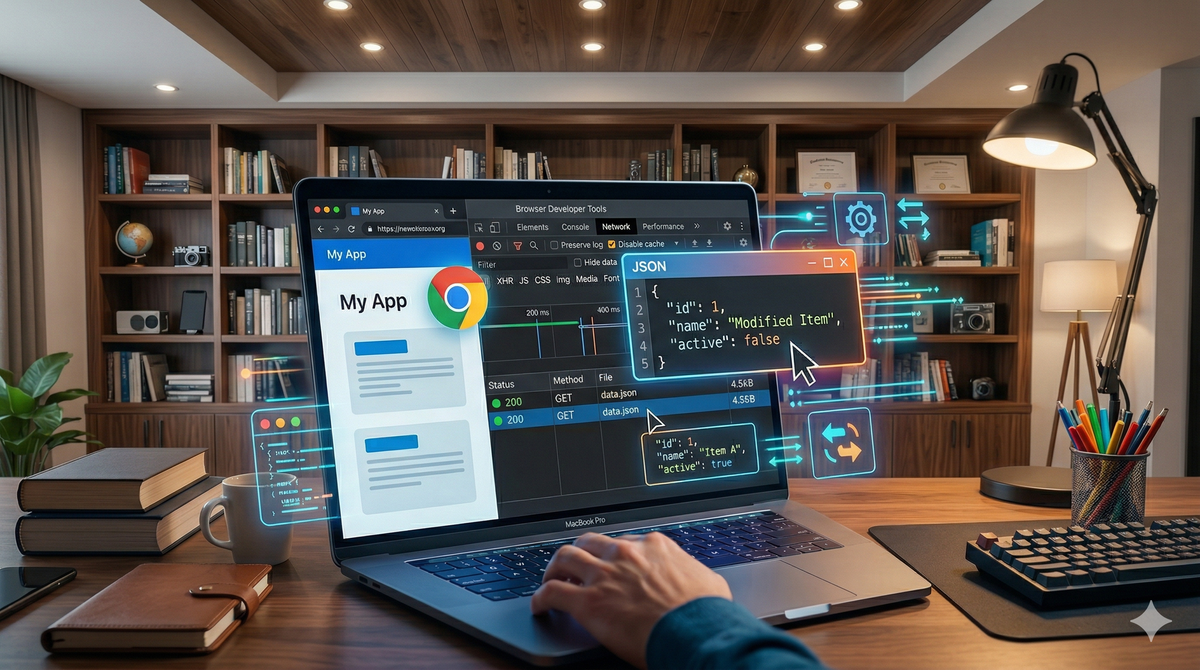 Lokalde tarayıcı geliştirme araçları üzerinden network isteklerini değiştirmek