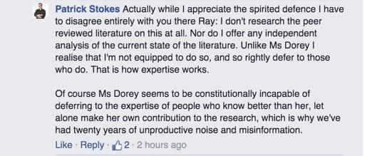 Stokes Defers to Experts