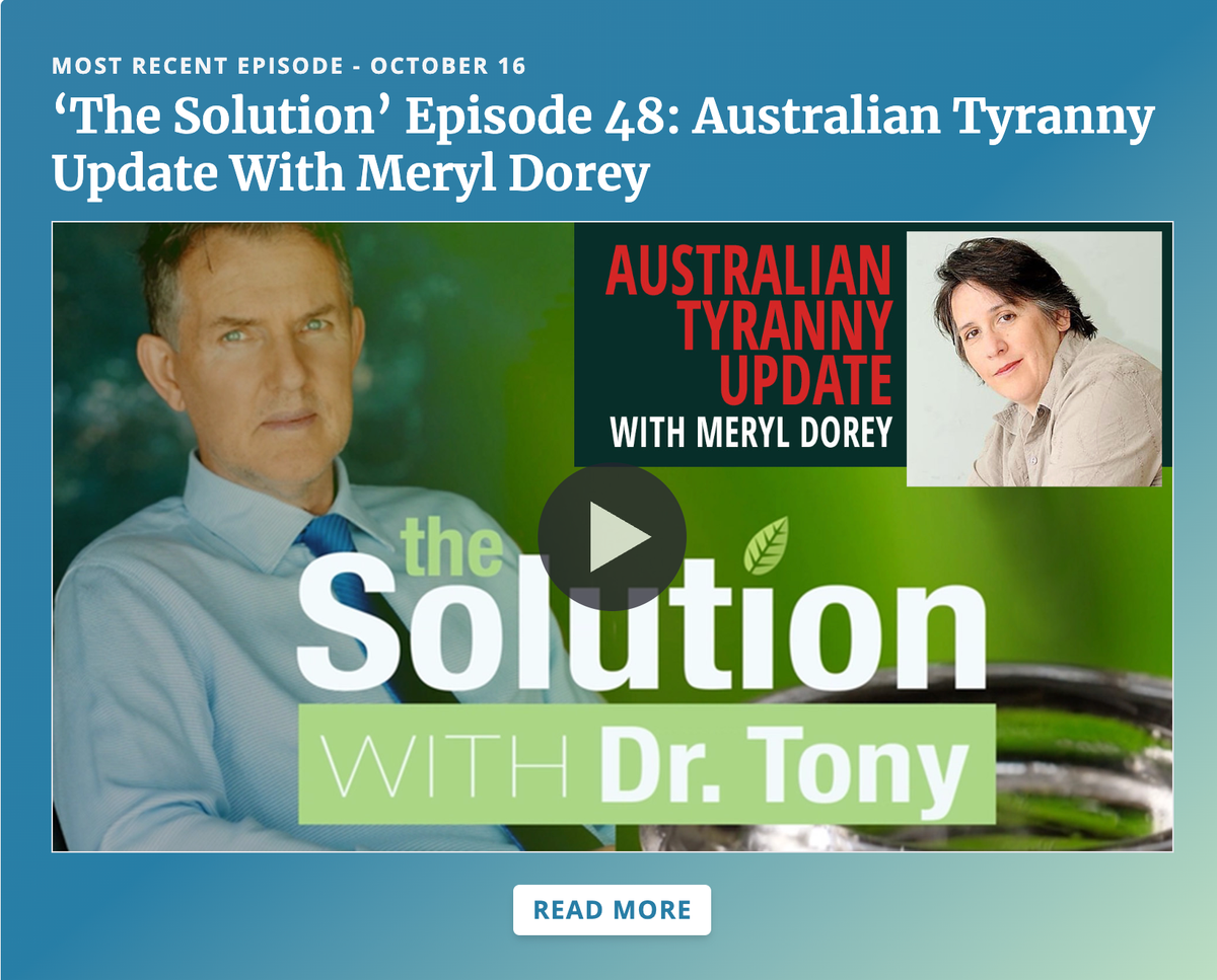 Meryl Dorey on The Solution with Dr Tony O'Donnell