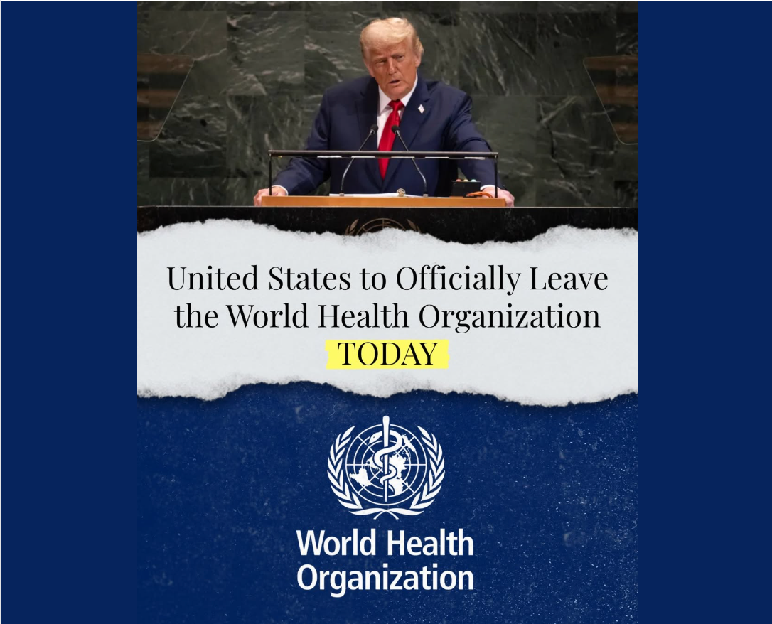 The US Officially left the World Health Organisation as of today