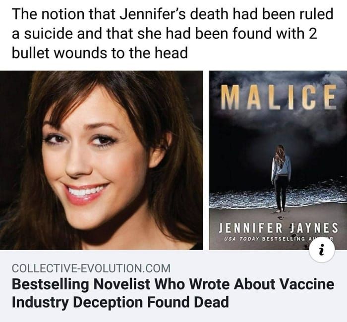 Where have I been? Jennifer Jaynes, bestselling author of thrillers about medical industry cover-ups of jab injuries shot twice in the head