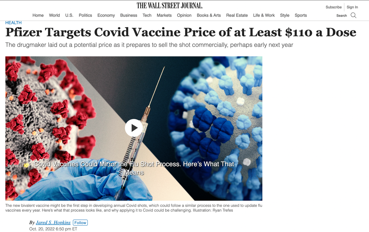 Pfizer laughing all the way to the bank