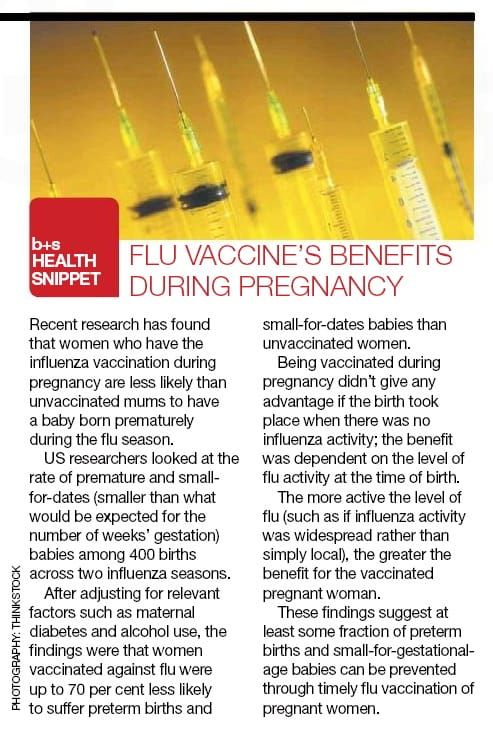 Does the flu vaccine really reduce the risk of premature birth?
