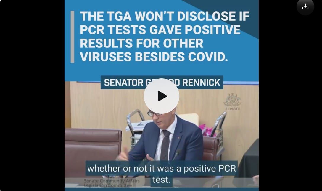 Senator Gerard Rennick asks the TGA a very reasonable question in Estimates: Could the PCR be confusing COVID for other viruses? They won't answer.