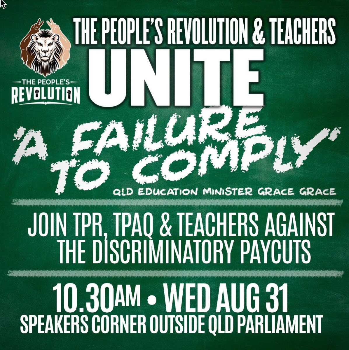 Brisbane Rally in support of Teachers