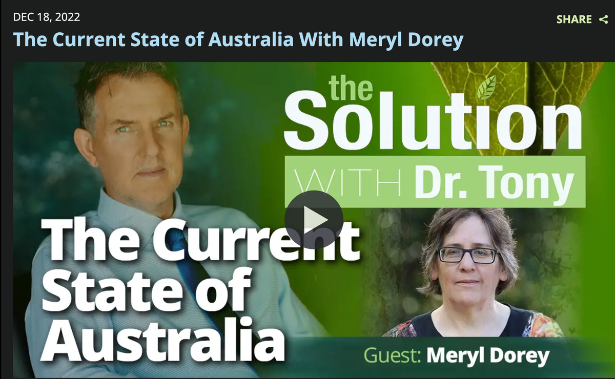 My interview on CHD TV's The Solution with Dr Tony O'Donnell this morning