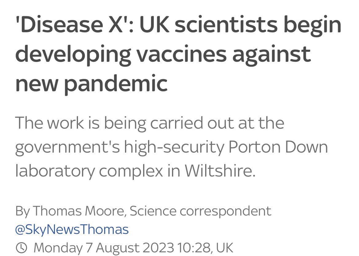 Well I was really, really wrong! The next pandemic won't be Bird Flu - it's Disease X