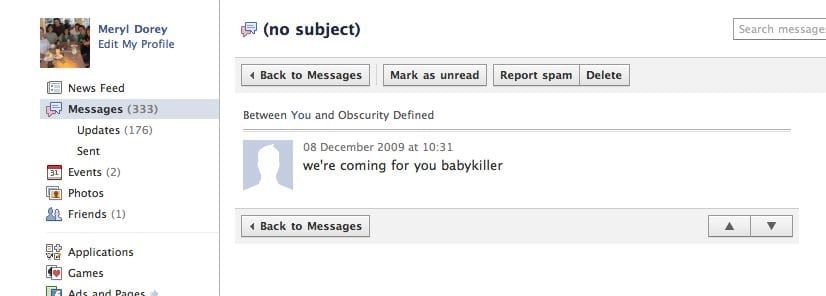 Violence or the Threat of Violence against those who believe in choice