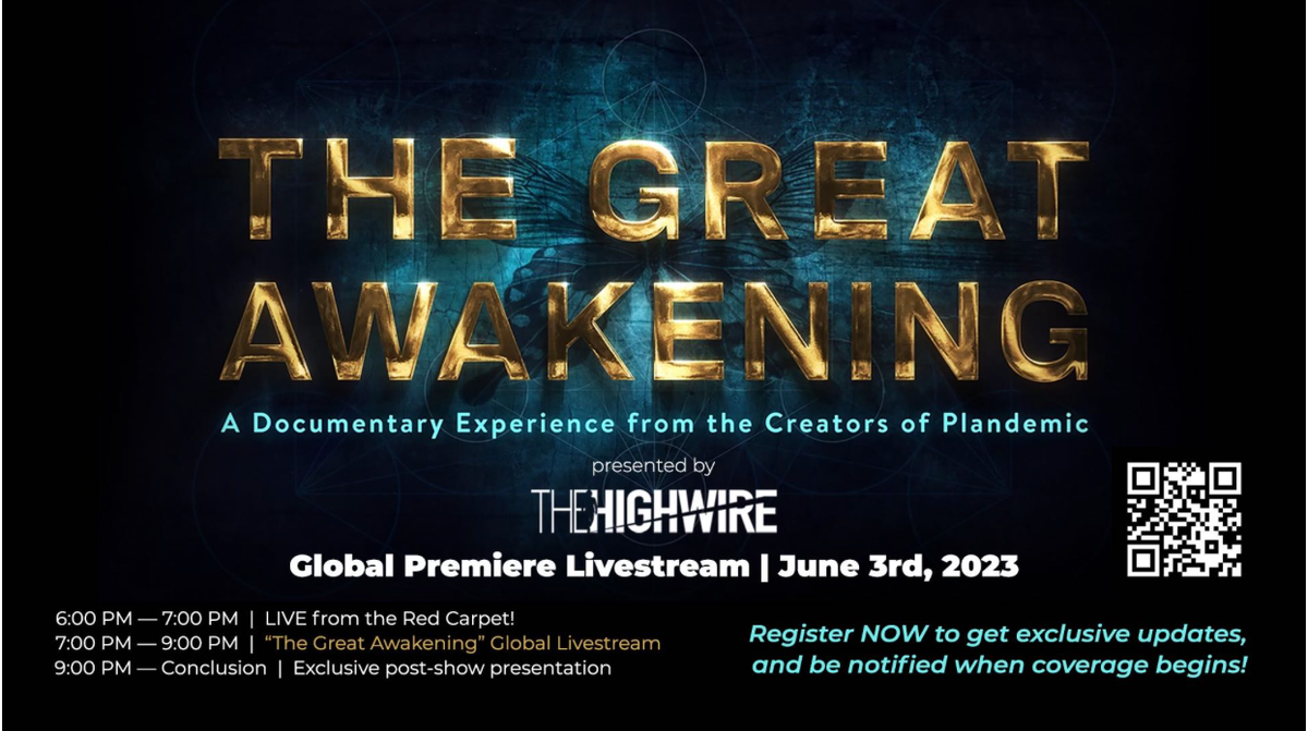 This is my very last post for today - PROMISE! The Great Awakening can still be viewed at The HighWire!