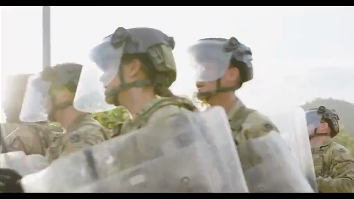 5,000 foreign police recruited in QLD and an Australian Army recruitment video showing armed forces fighting unarmed civilians