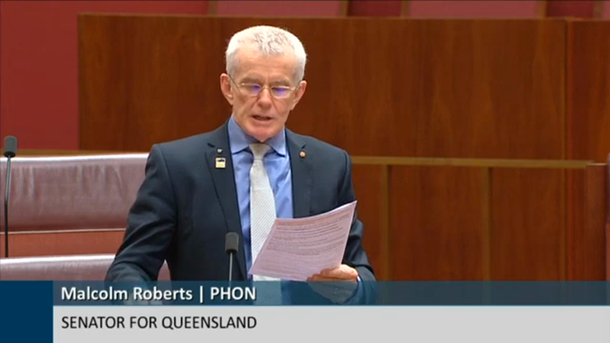 Senator Malcolm Roberts calls out the lack of safety and efficacy testing for COVID jabs