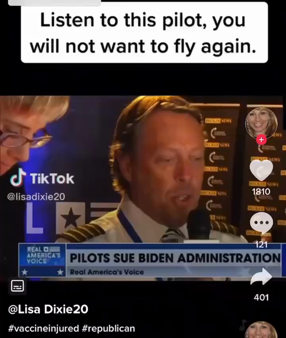 This is why I haven't flown in 2 years and why I won't fly until there is an option to board a plane with an unjabbed pilot.