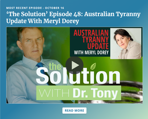 Meryl Dorey on The Solution with Dr Tony O'Donnell