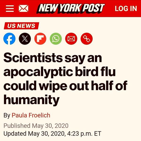 So, you're willing to give 'them' another go? Think that Bird Flu might not be a lie like COVID was? GTFO! 